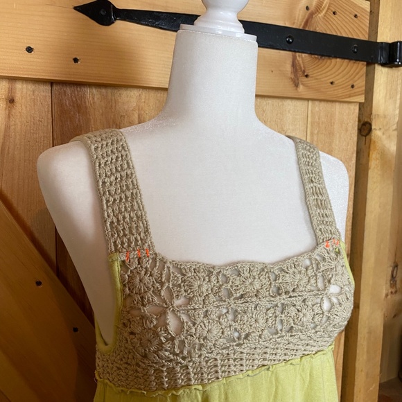 Free People NWT Luca Crochet Stripe Tunic XS/S - Picture 4 of 4